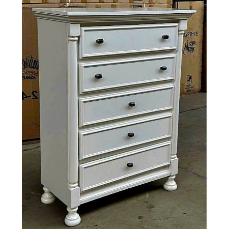 B502-45 : Tủ Đứng 5 Ngăn Kéo - Màu Trắng